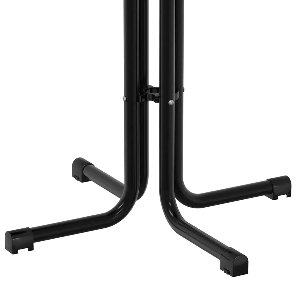 Mesa de jantar Ø70x110 cm derivados de madeira e aço preto