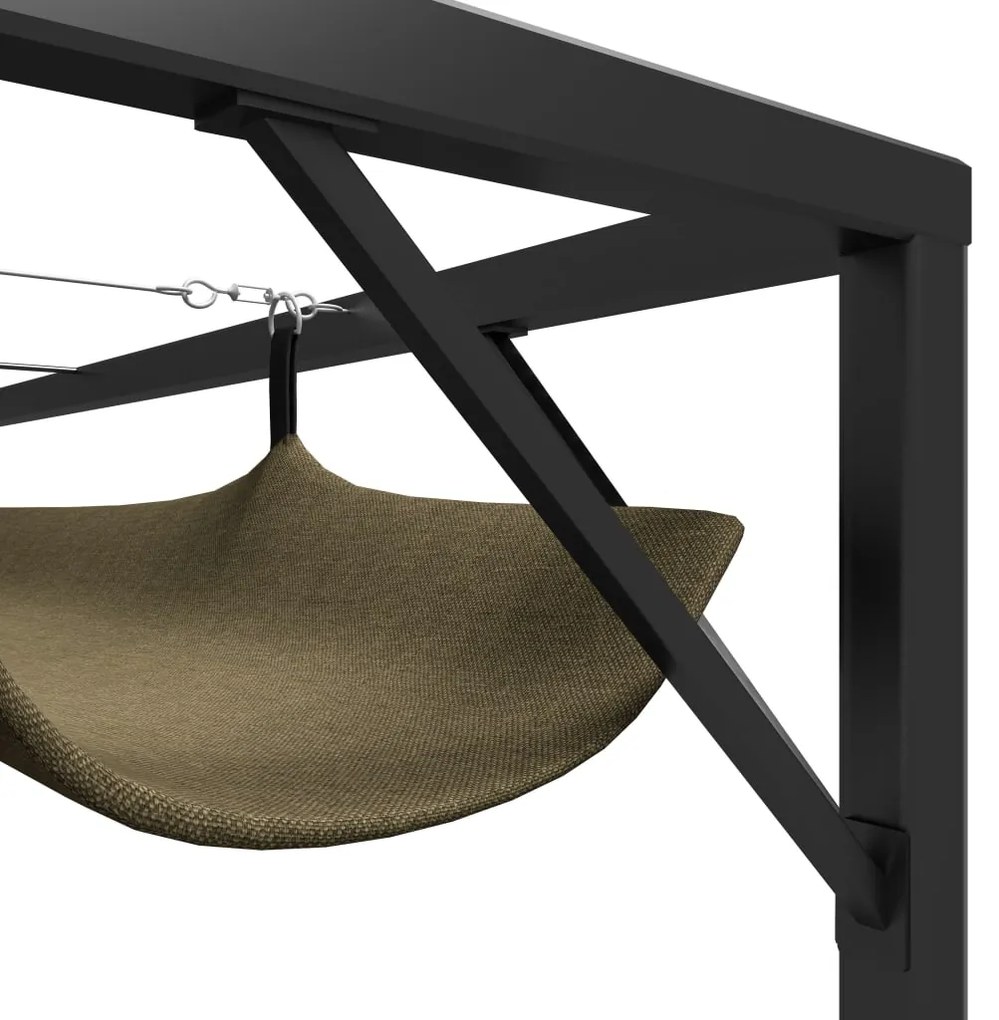 Gazebo jardim telhado retrátil 3x3 m 180 g/m² cinza-acastanhado