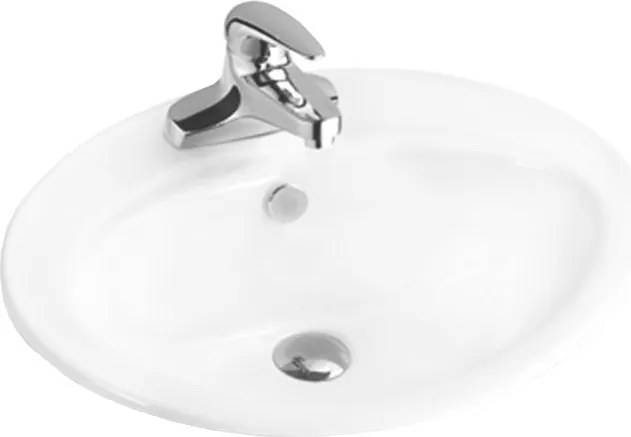 Mexen Selma lavatório embutido no balcão 56 x 46 cm, branco - 25085600