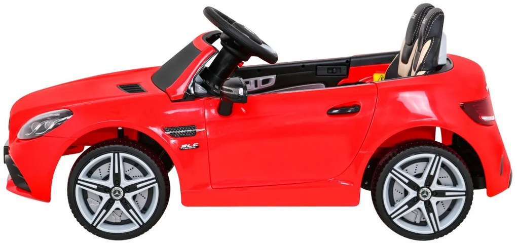 Carro elétrico para Crianças 12V Mercedes BENZ SLC300 Rodas de EVA, Assento de couro Vermelho