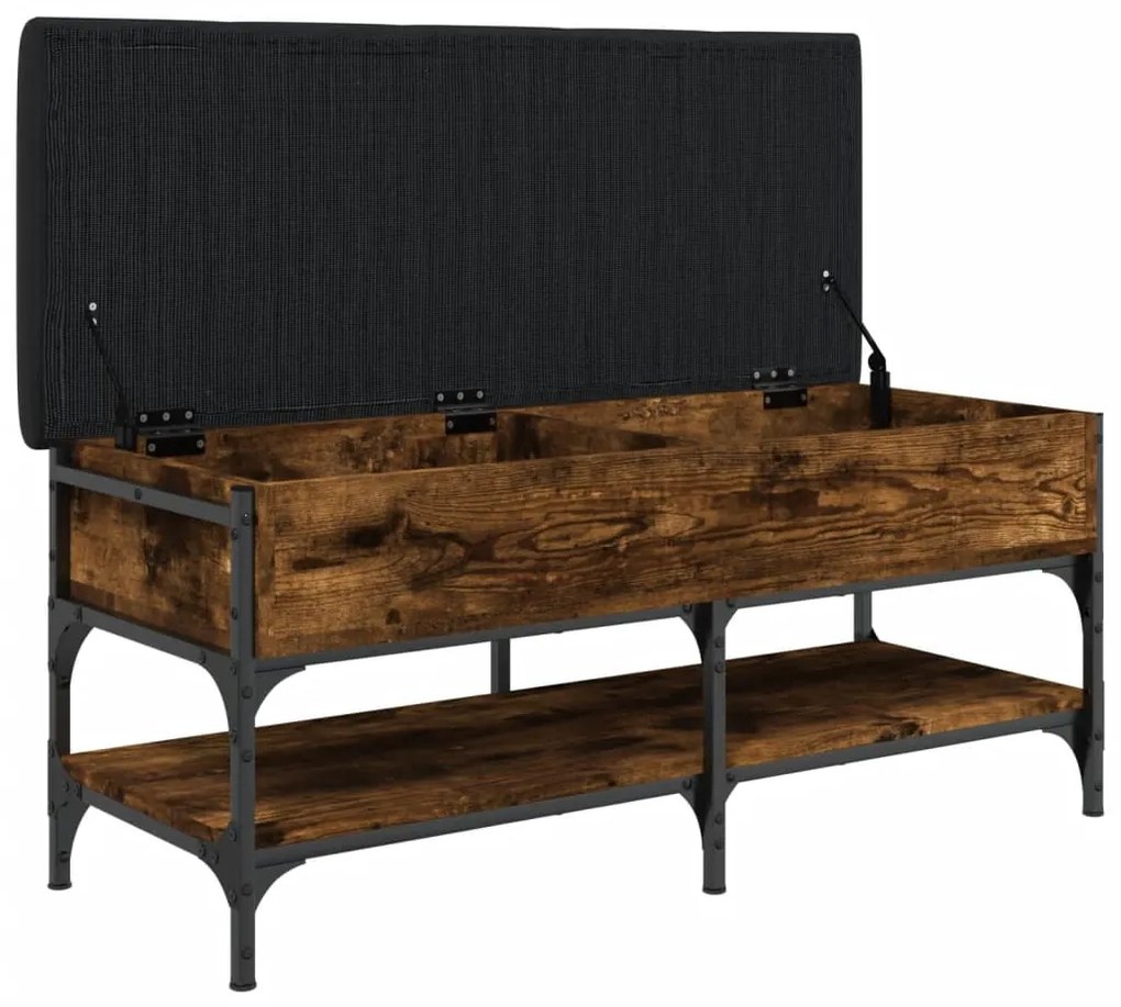 Banco sapateira 102x42x45 cm derivados madeira carvalho fumado
