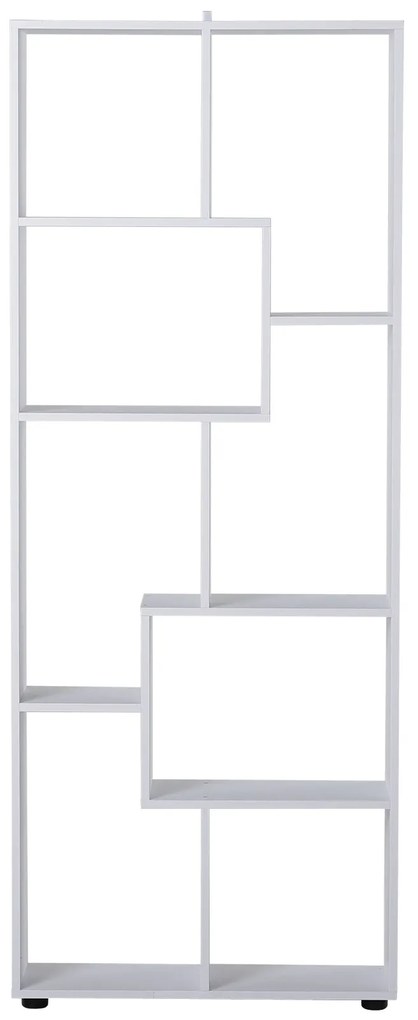 Estante Vertical Multifuncional com 8 Prateleiras Largas 70x24x178cm Branco