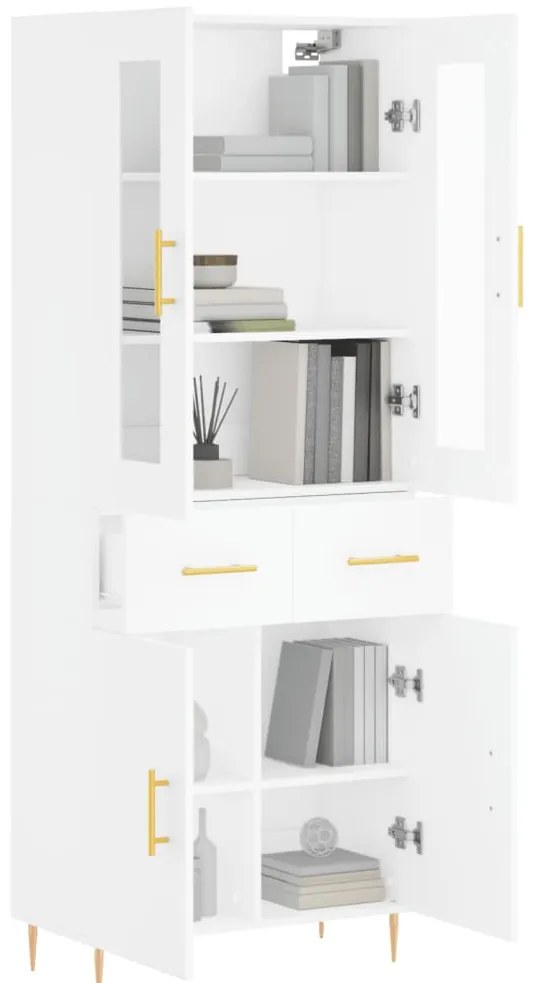Armário alto 69,5x34x180 cm derivados de madeira branco