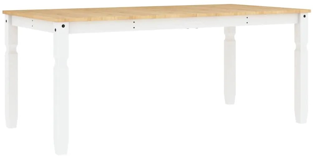 7 pcs conjunto de jantar Panama madeira pinho maciça branco