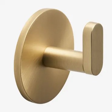 Cabide Adesivo Para Casa De Banho Em Aço Inoxidável Caldrumi Dourado Escovado - Sklum