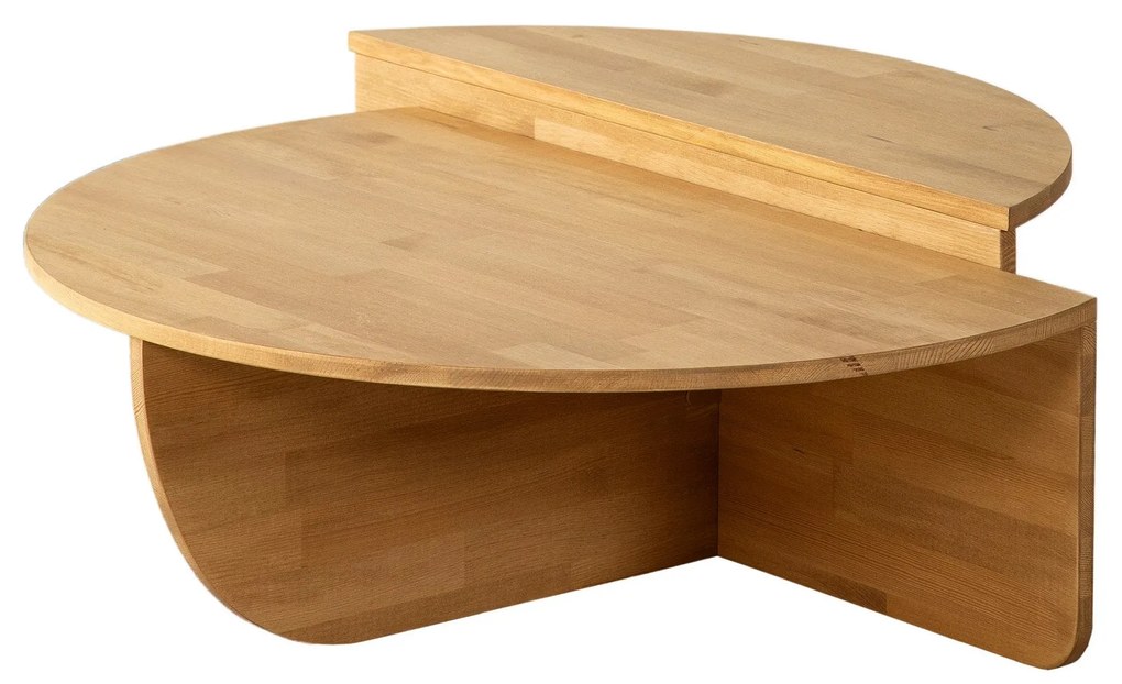 Conjunto de Mesas de Café Podium - Carvalho - 90x30x60cm & 85x30x35cm