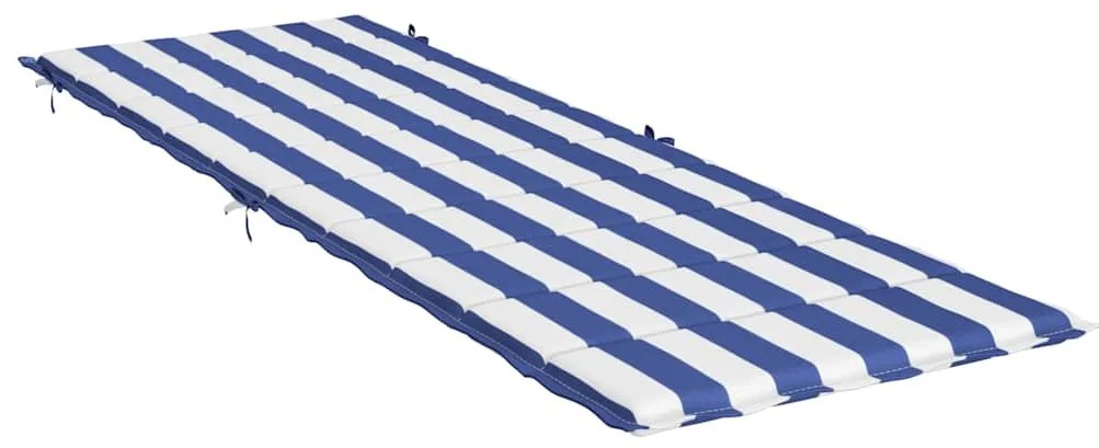 Almofadão p/ espreguiçadeira tecido oxford riscas azul/branco