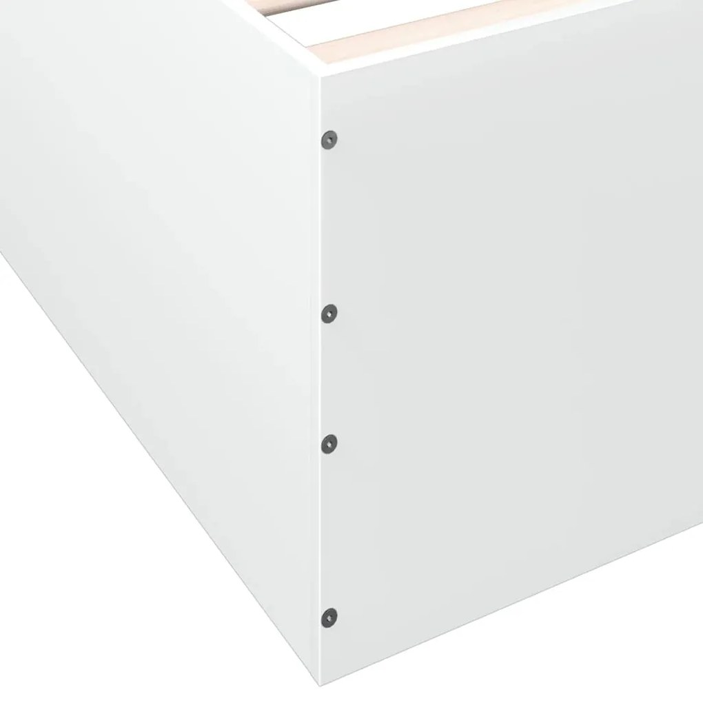 Estrutura de cama 200x200 cm derivados de madeira branco