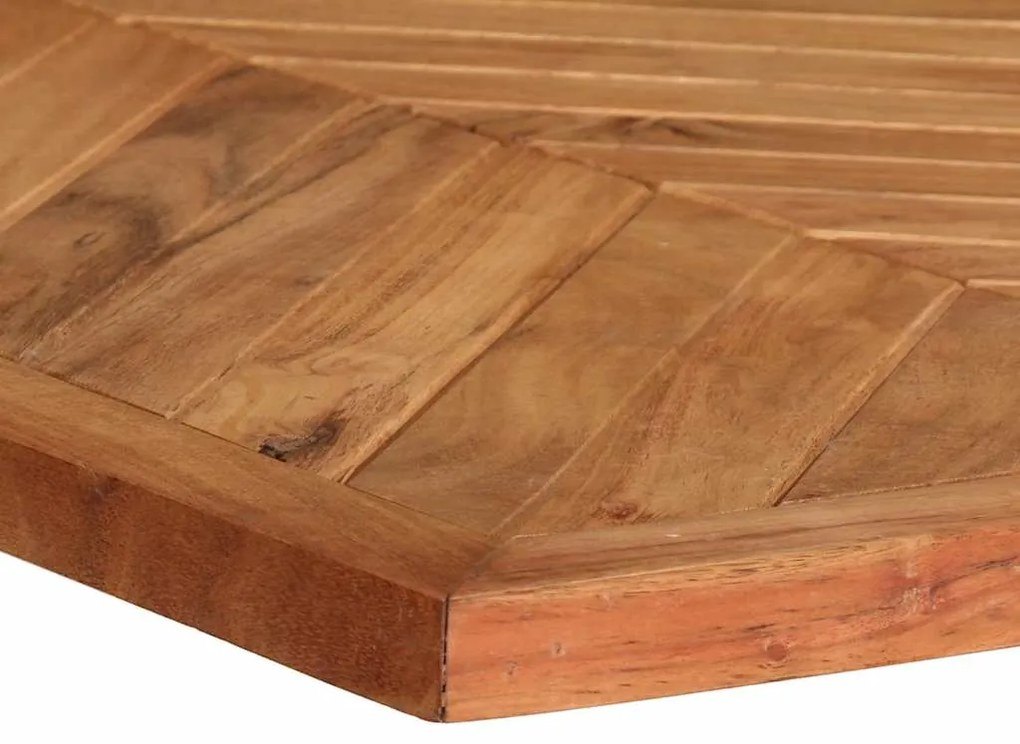Mesa de jantar 140x70x75 cm madeira maciça de acácia