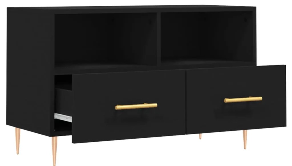 Móvel p/ TV 80x36x50 cm derivados de madeira preto