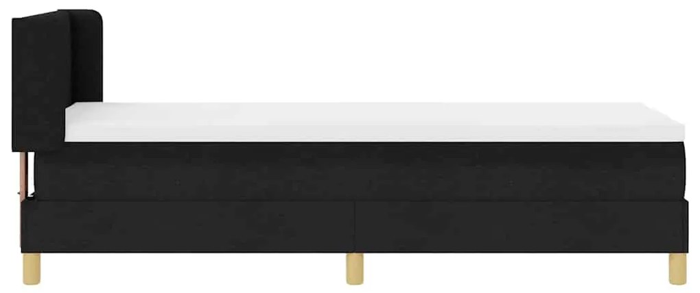 Cama Box Preto e Branco e Preto 80 x 200 cm tecido