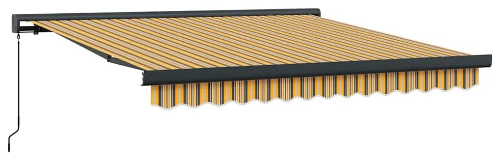 Toldo Retrátil Manual Listrado Multicolorido 350x250 cm