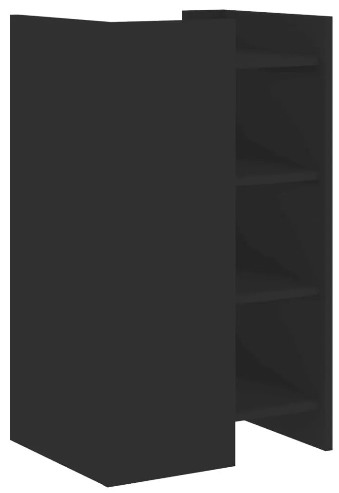 Aparador 45x35x75 cm derivados de madeira preto