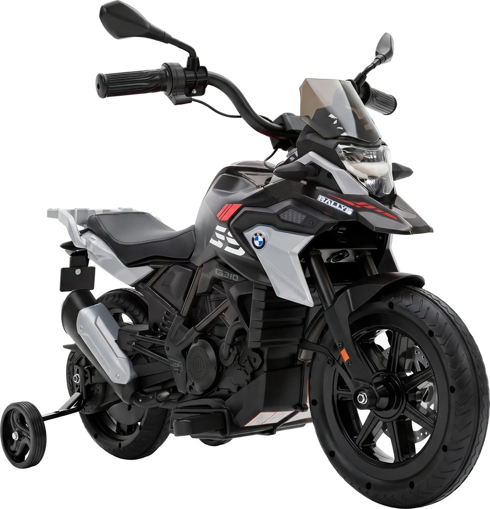 AIYAPLAY Moto Elétrica Infantil BMW G310 GS 12 V com Licença Oficial, 2 Rodas Auxiliares, Arranque Suave, 3-6 km/h, Preto | Aosom Portugal