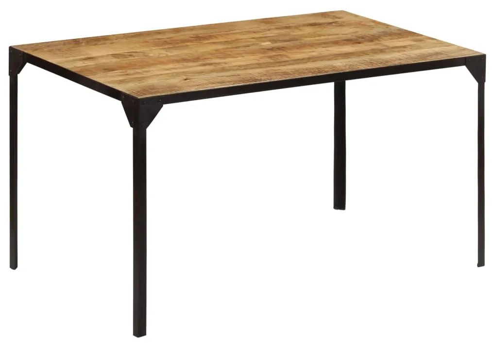 vidaXL Mesa de jantar madeira de mangueira maciça 140x80x76 cm