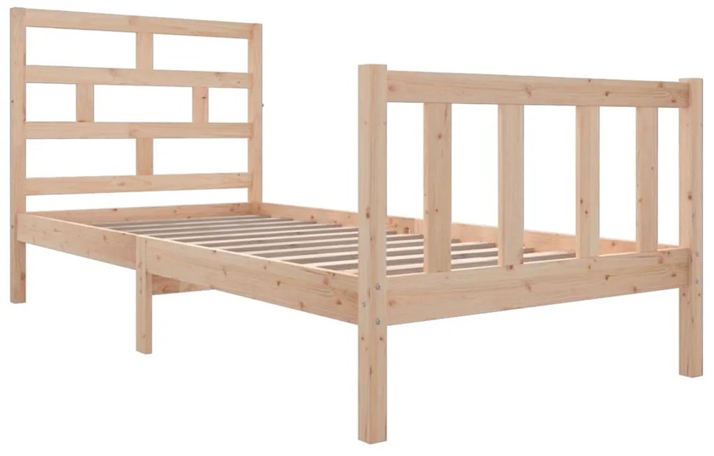 Estrutura de cama 90x200 cm madeira de pinho maciça