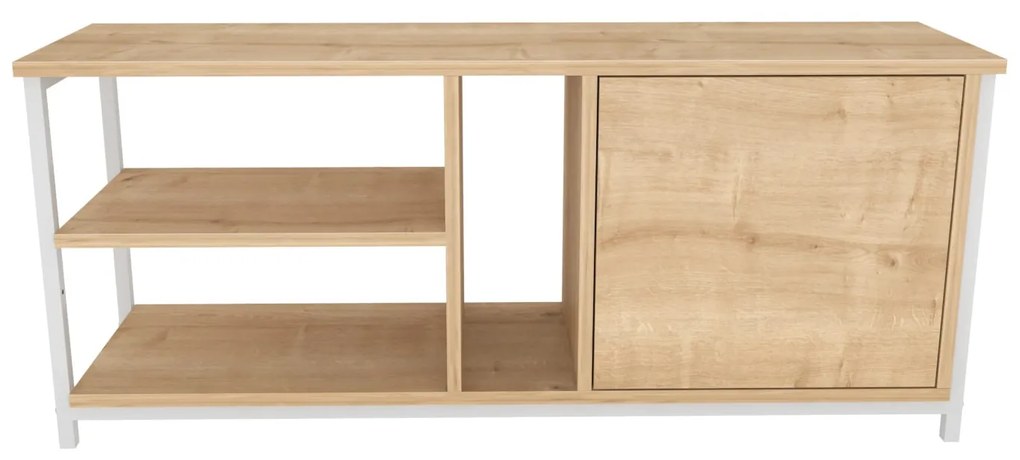 Móvel TV Neola – Branco Carvalho – 120 cm
