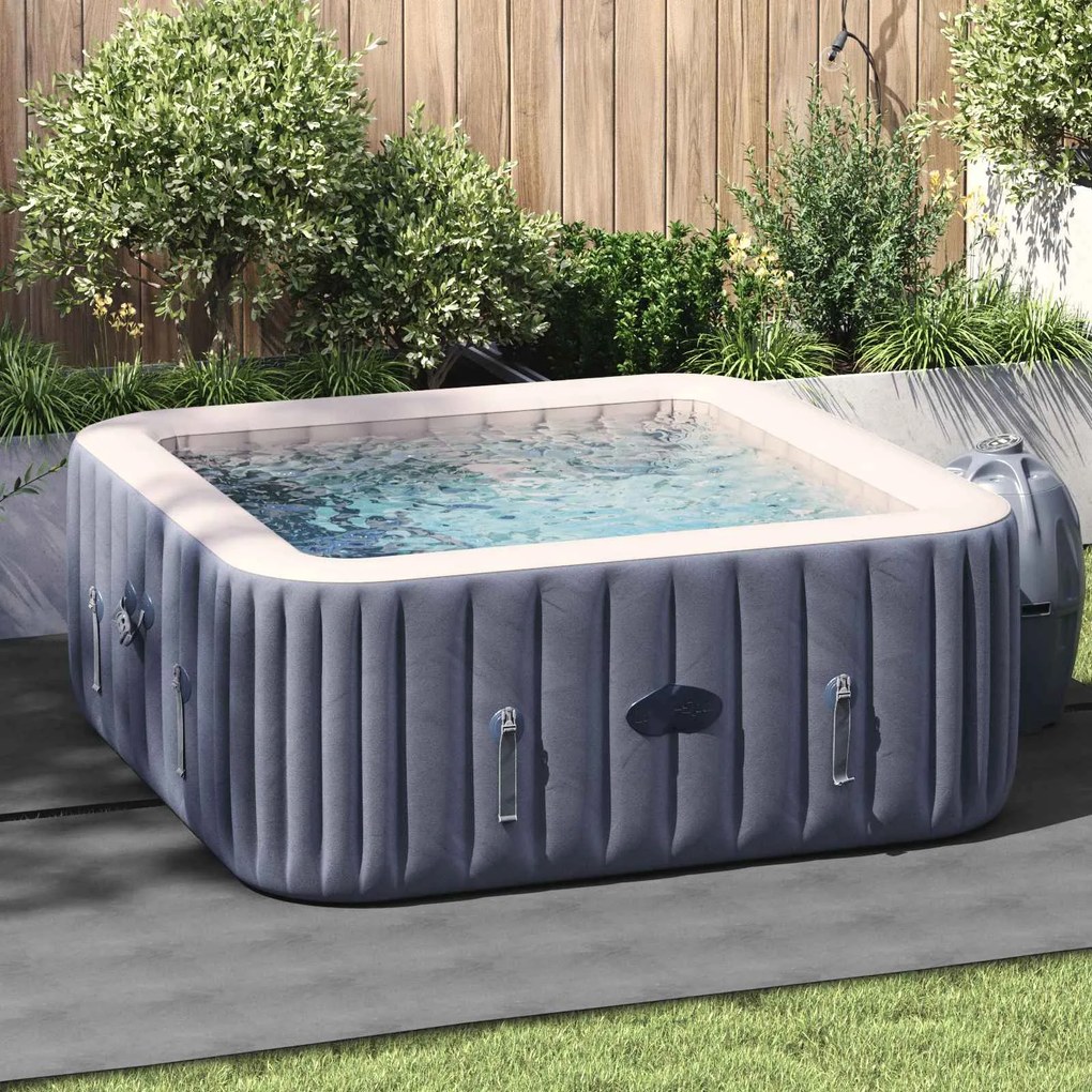 vidaXL Lona para Fundo de Piscina Cinzento-claro 274 x 274 x 0,1 cm