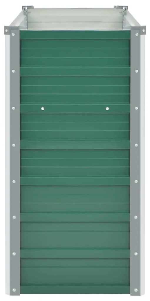 Canteiro elevado de jardim aço galvanizado 100x40x77 cm verde