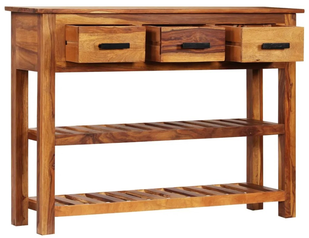 Aparador com 3 gavetas 110x30x80 cm madeira de acácia maciça