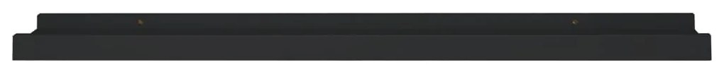 Unidade de prateleiras com rebordo 2 pcs 60x9x3 cm MDF preto