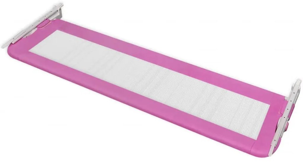 Barra de segurança para cama de criança 2 pcs 150x42 cm rosa