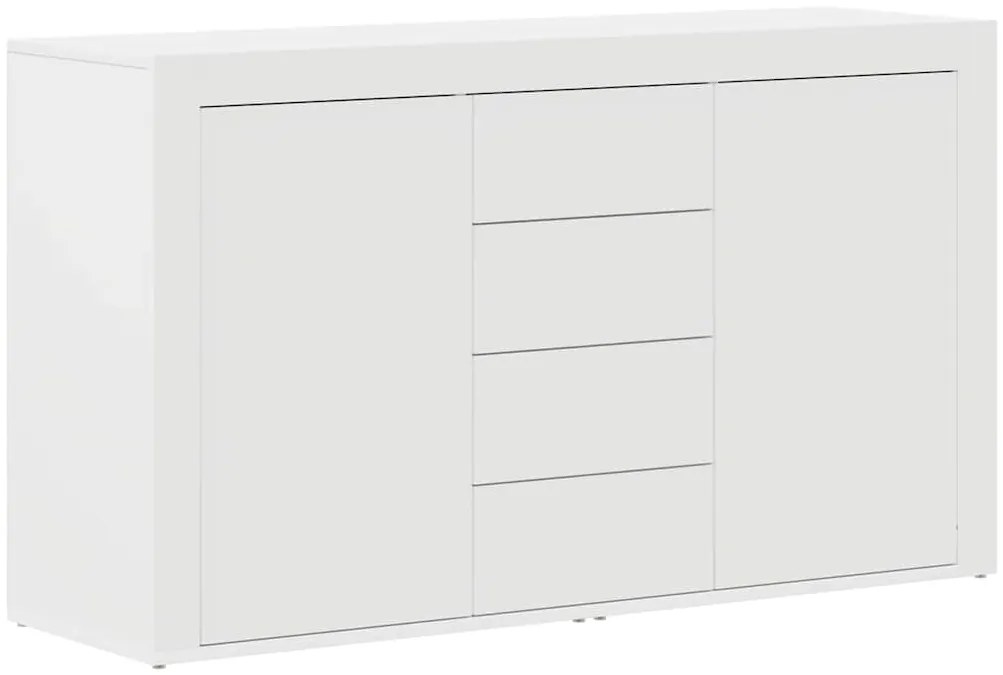 Aparador Branco Branco Madeira 120 x 36 x 69 cm Armazenamento