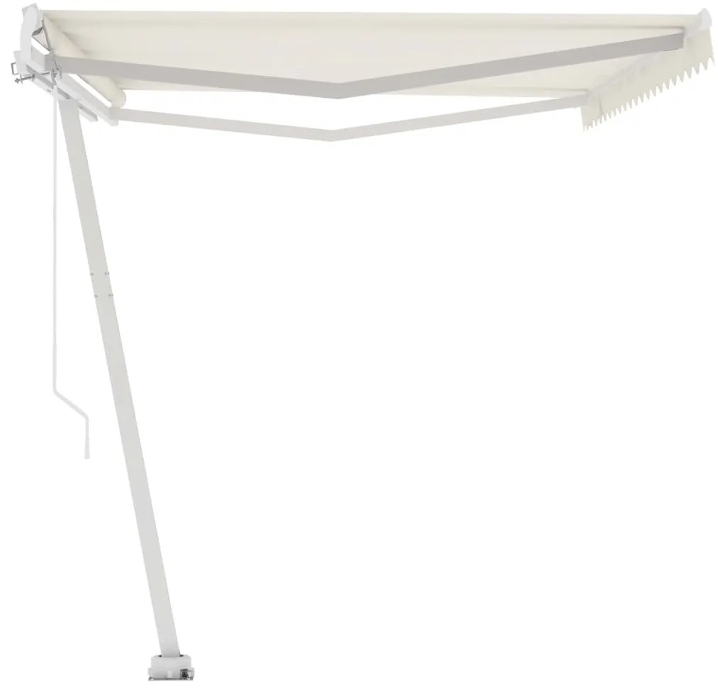 Toldo retrátil manual independente 500x350 cm cor creme