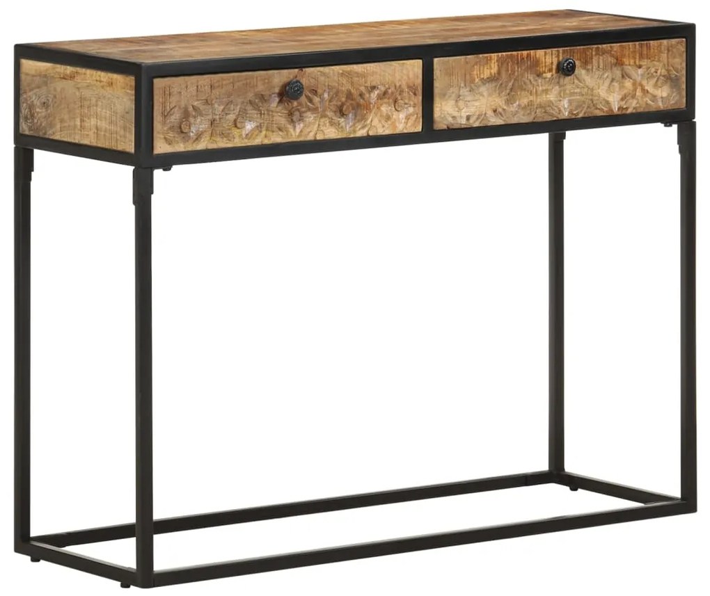 Mesa consola 100x35x75 cm madeira de mangueira maciça