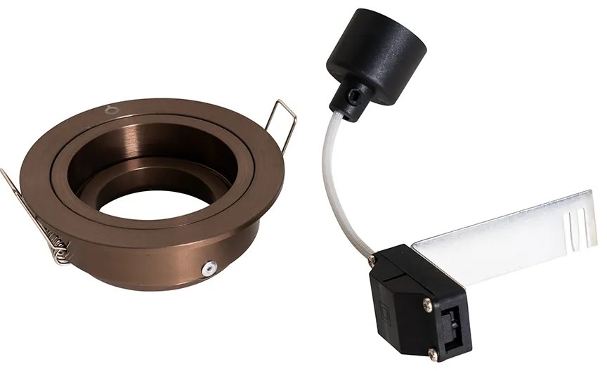 Foco embutido bronze escuro redondo rotativo e inclinável - Chuck
