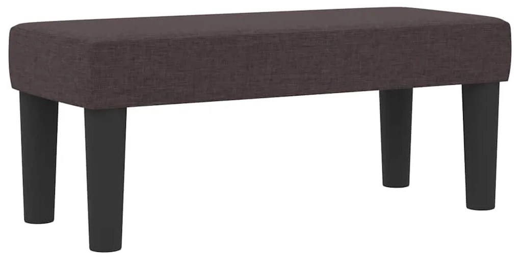 Cama Box com Colchão &amp; Banco Castanho 100x200 cm Tecido