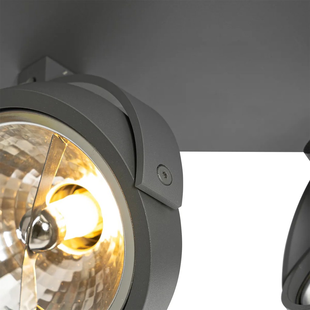 Projeto spot cinza ajustável 2 luzes - Go Design
