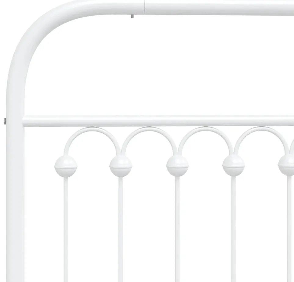 Estrutura de cama em metal com cabeceira 107x203 cm branco