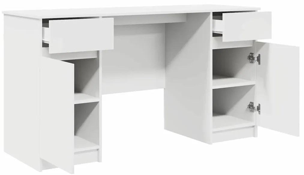 Mesa vidaXL Branca 140x49x76 cm Madeira engenheirada