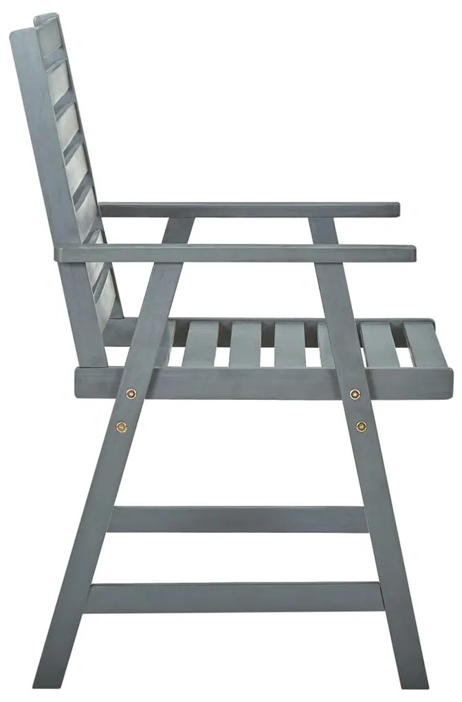 Cadeiras de jantar p/ jardim 3 pcs c/ almofadões acácia maciça