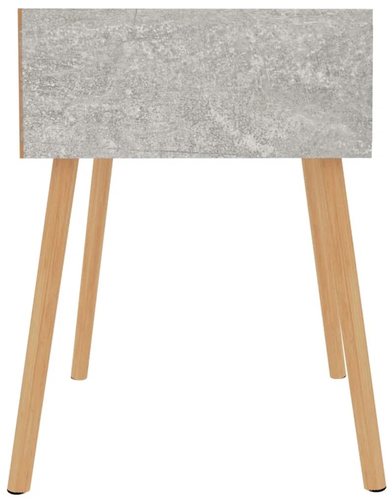 Mesa de cabeceira 40x40x56 cm derivados madeira cinza cimento