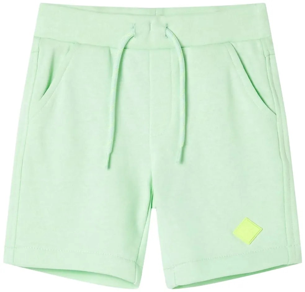 Calções de criança com cordão verde brilhante 92