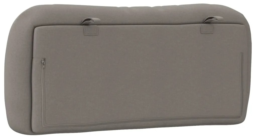 Almofadão de cabeceira 80 cm tecido cinzento-acastanhado