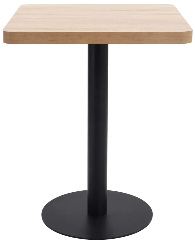 Mesa bistrô 60x60 cm MDF castanho-claro