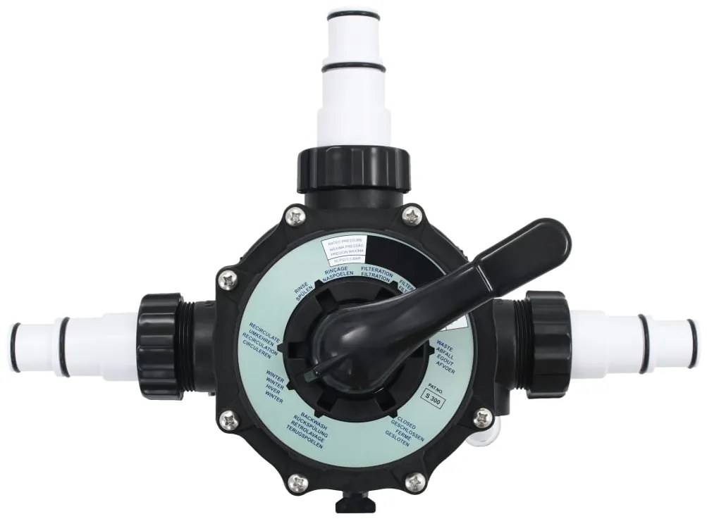 Válvula multiportas para filtro de areia ABS 38 mm 6-vias