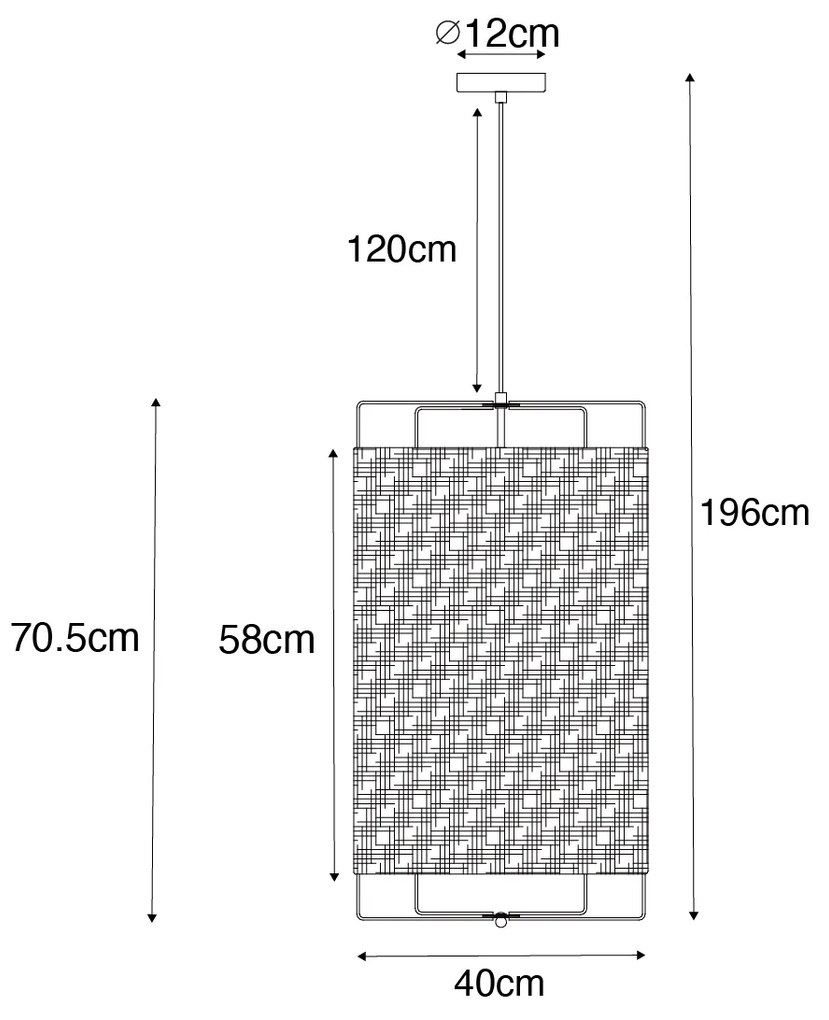 Candeeiro de suspensão design bege - Rich Design