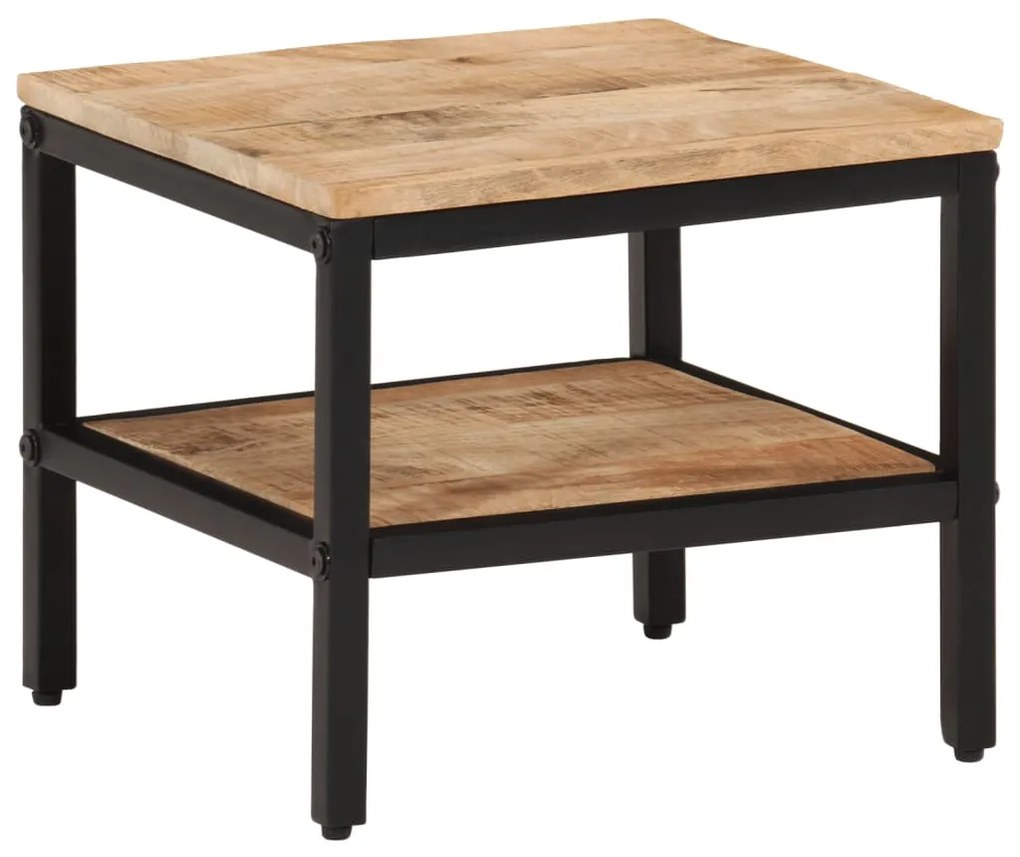 Mesa de centro 35x35x30 cm madeira de mangueira áspera maciça