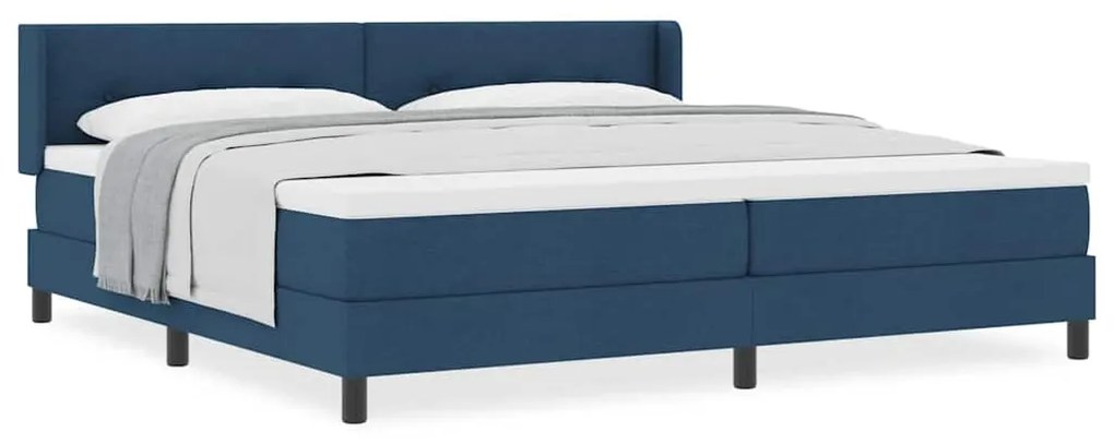 Cama Box com Colchão , Azul, 200 cm x 200 cm, Tecido