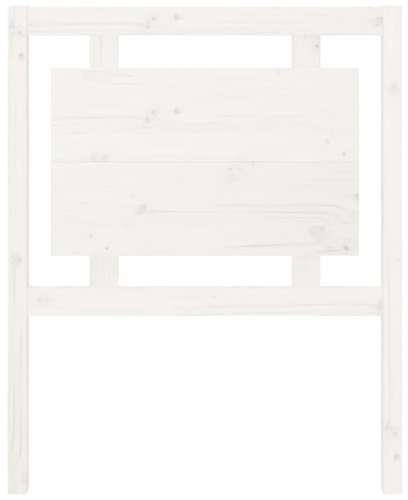 Cabeceira de cama 80,5x4x100 cm madeira de pinho maciça branco