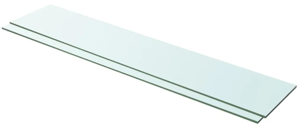 vidaXL Prateleiras 2 pcs 100x20 cm vidro transparente