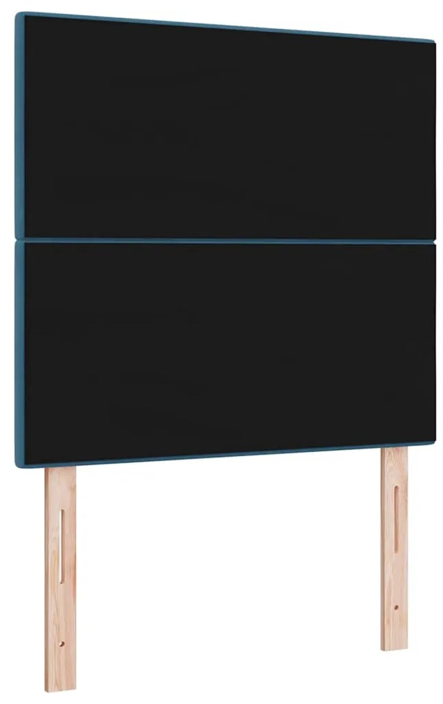 Cabeceira LED vidaXL Azul Escuro 100 cm Veludo