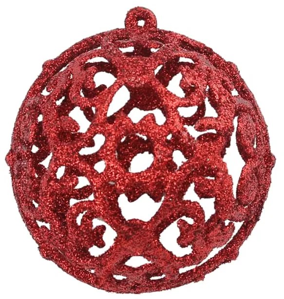 Conjunto de bolas de natal 100 pcs 3/4/6 cm vermelho