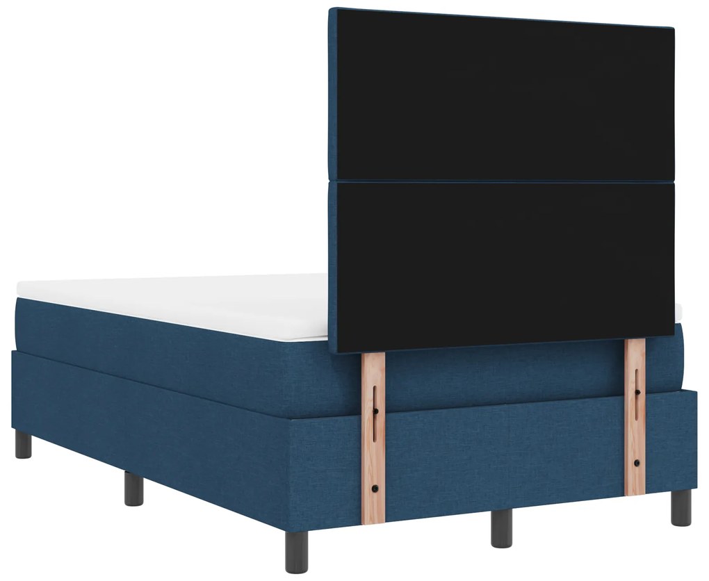 Cama Box Spring com Colchão Azul 120x200 cm Tecido