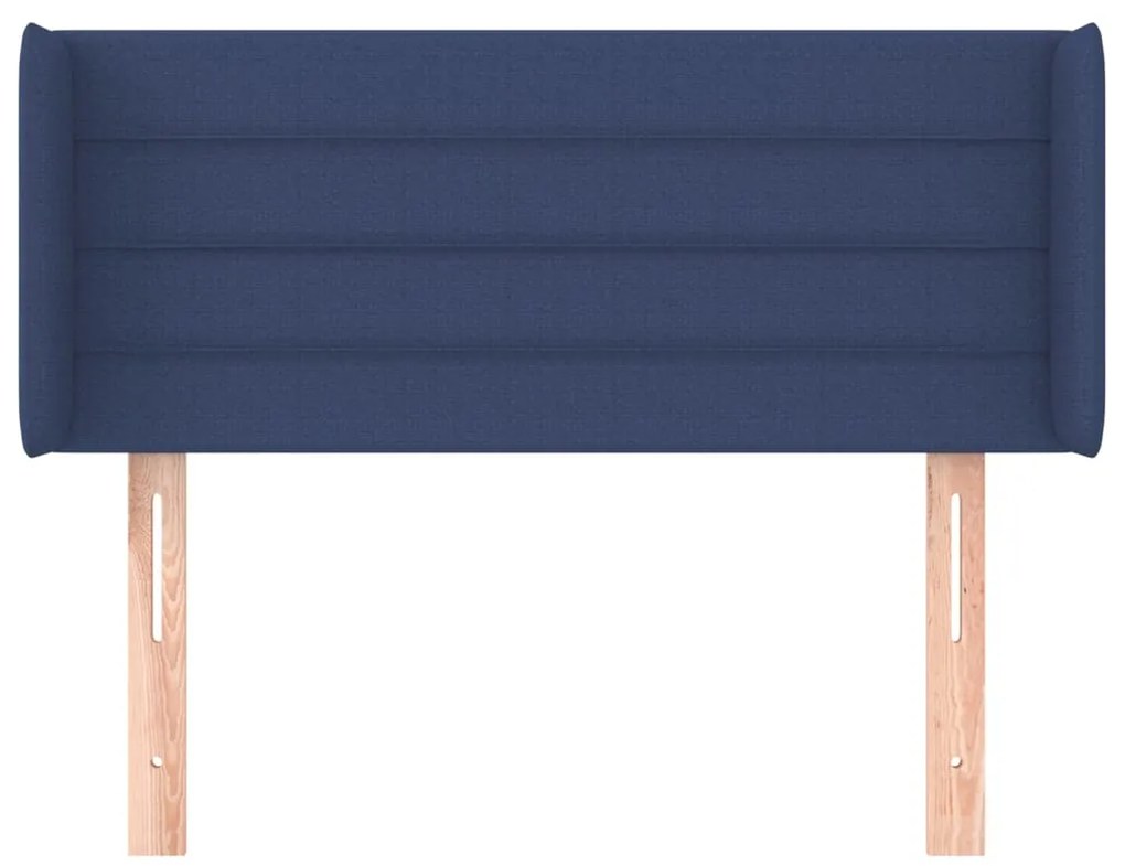 Cabeceira de cama c/ abas tecido 83x16x78/88 cm azul