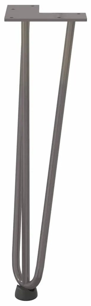 Pernas de grampo para mesa de centro 4 peças Aço natural 42 cm Aço mac